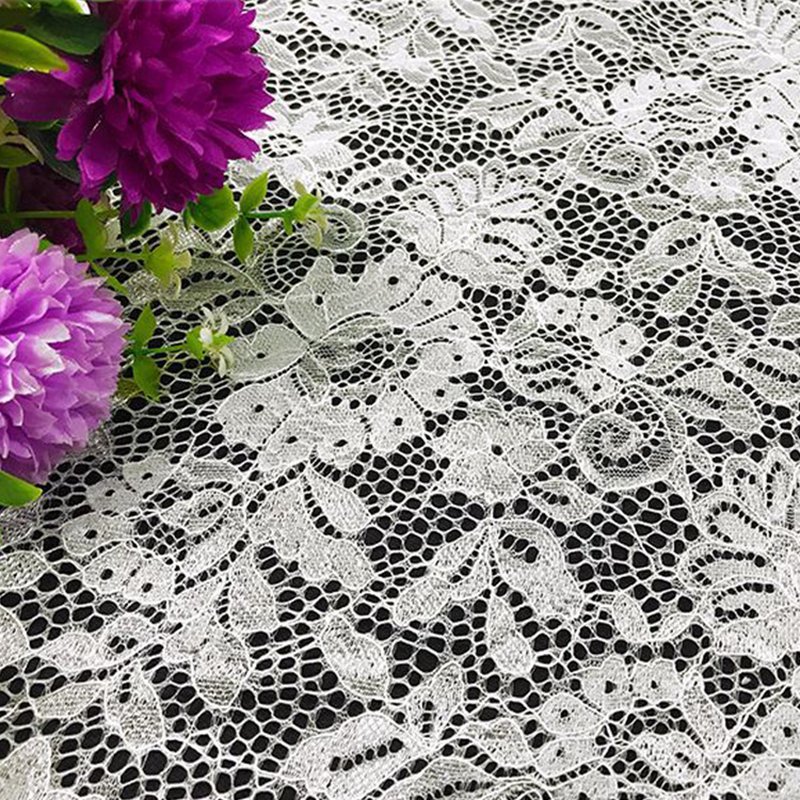 Floral Nylon Warp Knit Lace Fabric for Women's Wear Wholesale Supplier 8